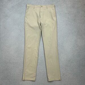 Rhone Men's Size 30X33 Commuter Pants Slim‎ Straight Leg Beige